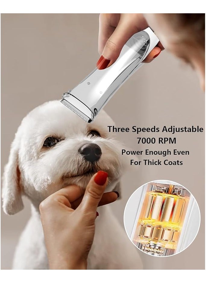 Generic - Dog Clippers for Grooming Dog Hair Trimmer Kit Vacuum Dog Clippers 3-Speed Low Noise Rechargeable Cordless Pet Shaver Clippers Tools for Small & Large Dogs Cats - Image 1