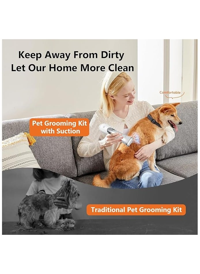 Generic - Dog Clippers for Grooming Dog Hair Trimmer Kit Vacuum Dog Clippers 3-Speed Low Noise Rechargeable Cordless Pet Shaver Clippers Tools for Small & Large Dogs Cats - Image 1