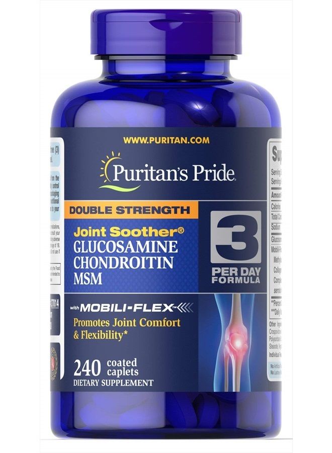 Puritan's Pride Glucosamine, Chondroitin & MSM -3 Per Day Formula  - Image 1