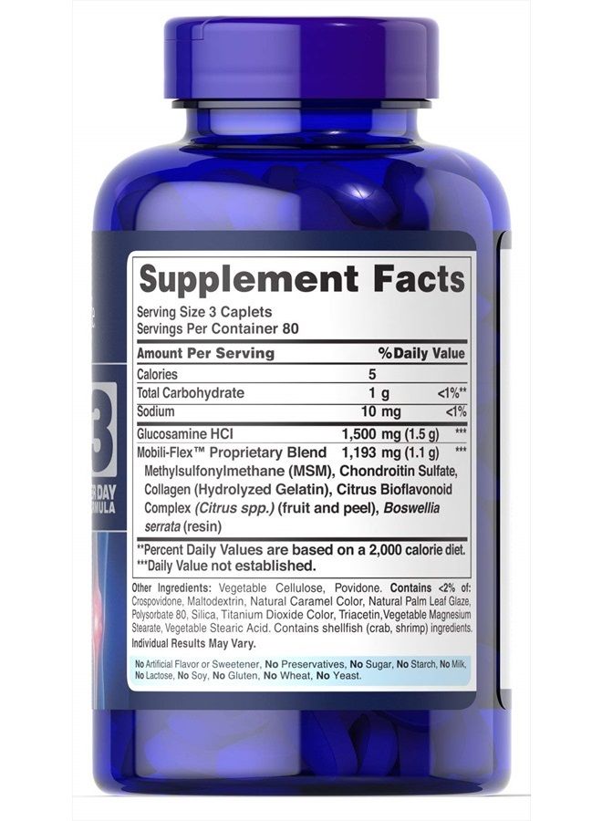 Puritan's Pride Glucosamine, Chondroitin & MSM -3 Per Day Formula  - Image 2