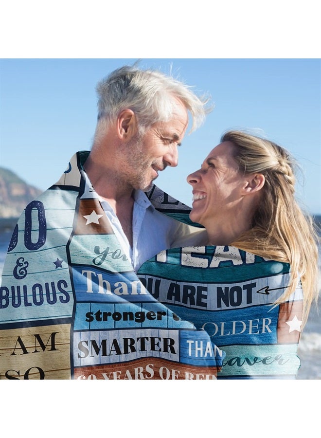 Biapian 60th Birthday Gifts for Men, 60th Birthday Blanket for Him 60 Year Old Male Gift Ideas Birthday Throw Blanket Gifts for 60 Year Old Birthday Gift for Men Husband Dad Grandpa 50"x60" - Image 4
