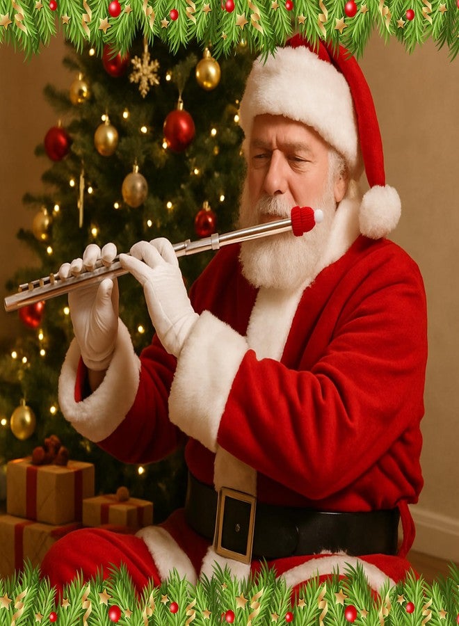 Soulchen 24 Pcs Santa Hat for Flutes Mini Santa Hat Flute Topper Crochet Christmas Cap Gifts for Xmas Holiday Concert Flutes Decorated - Image 4