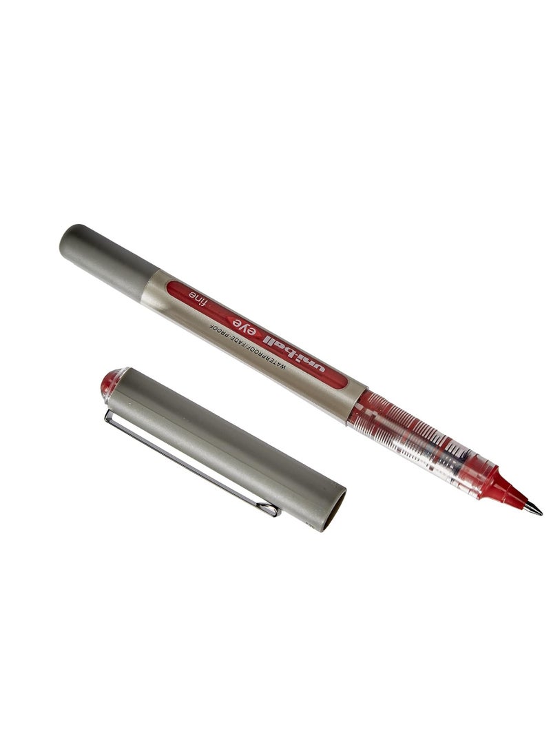 Uniball قلم حبر جاف Eye Fine ذو طرف 0.7 مم، قطعة واحدة، حبر أحمر - Image 2