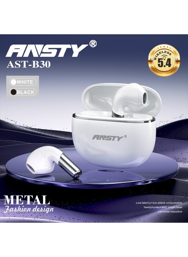 ANSTY AST-B30 Metal Fashion Design Wireless Earbuds - Image 1