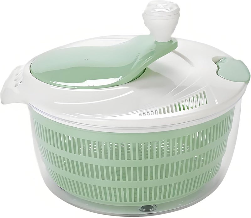 March 10th 4.2L Salad Spinner, Efficient Lettuce Spinner with Dual Drainage Holes for Quick Drying - Green Salad dryer for Washing, Spinning, and Draining Greens, Fruits, and Vegetables - Image 1