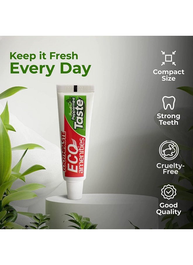 ECO Amenities - Travel Size Bulk Toothpaste - Extra Small 0.2Oz (Value Pack - 300 Tubes) Peppermint Toothpaste Travel-Sized Guests Toothpaste Fresh Scent Hotel Toiletries - Image 1
