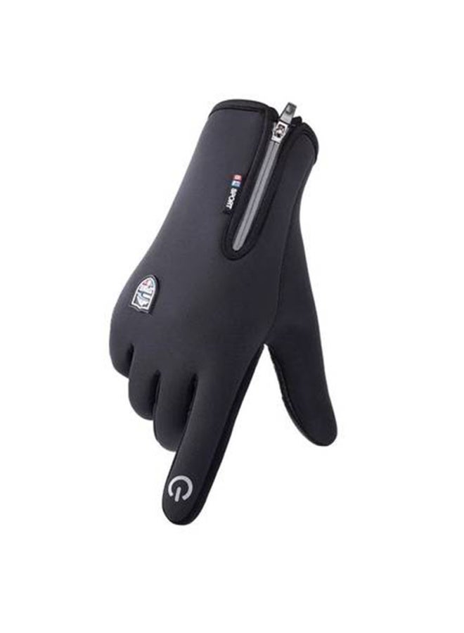 Yaphtes Winter Warm Gloves, Fleece-lined, Thickened Cycling Gloves, Touchscreen Compatible, Non-slip Cotton Gloves, Windproof, Waterproof, Cold-resistant Gloves - Image 5