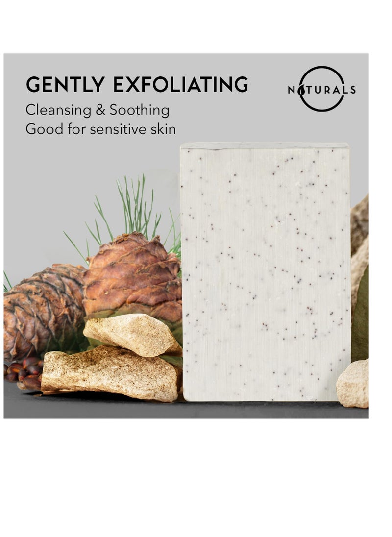 O Naturals O Naturals 3pc Cedarwood Exfoliating Soap & Coffee Arabica Scrub Bundle - Heavy Grit All Natural Bar Soap with Apricot Kernels, Organic Coffee Arabica Women & Mens Body Scrub with Dead Sea Salt Scrub  - Image 2
