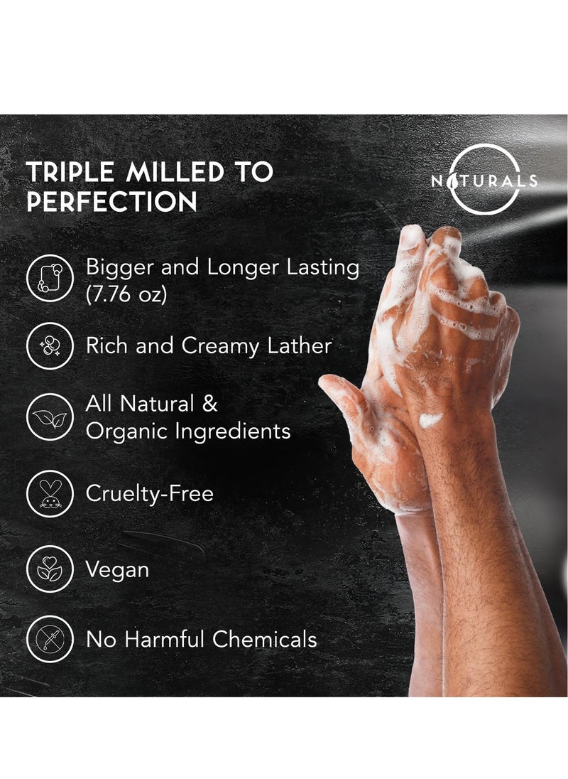 O Naturals O Naturals 3pc Cedarwood Exfoliating Soap & Coffee Arabica Scrub Bundle - Heavy Grit All Natural Bar Soap with Apricot Kernels, Organic Coffee Arabica Women & Mens Body Scrub with Dead Sea Salt Scrub  - Image 3