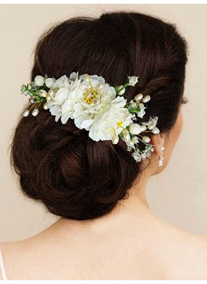 Artificial Flower Made Hair Accessories And Hairpin For Women- White, 2215, Pack Of 1 - pzsku/Z338CACE312B9CC0EB9D3Z/45/_/1735567211/fc7a3803-fd8d-4512-945c-4233b06a2265