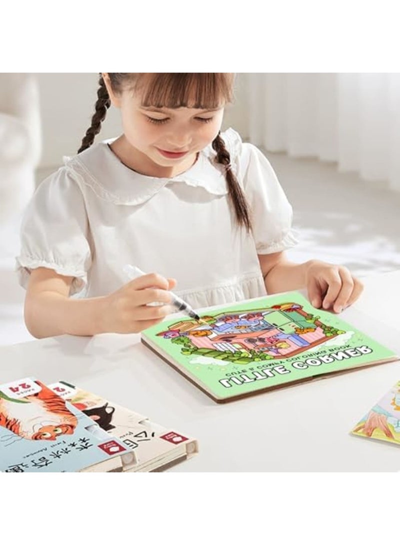 SYOSI Adult Colouring Books Green Creative Color Drawing Book 21.5 * 21.5cm Little Corner,Colouring Book for Adults Suitable for Adults to Relax and Relieve Stress and Children's Leisure and Entertainment - Image 5