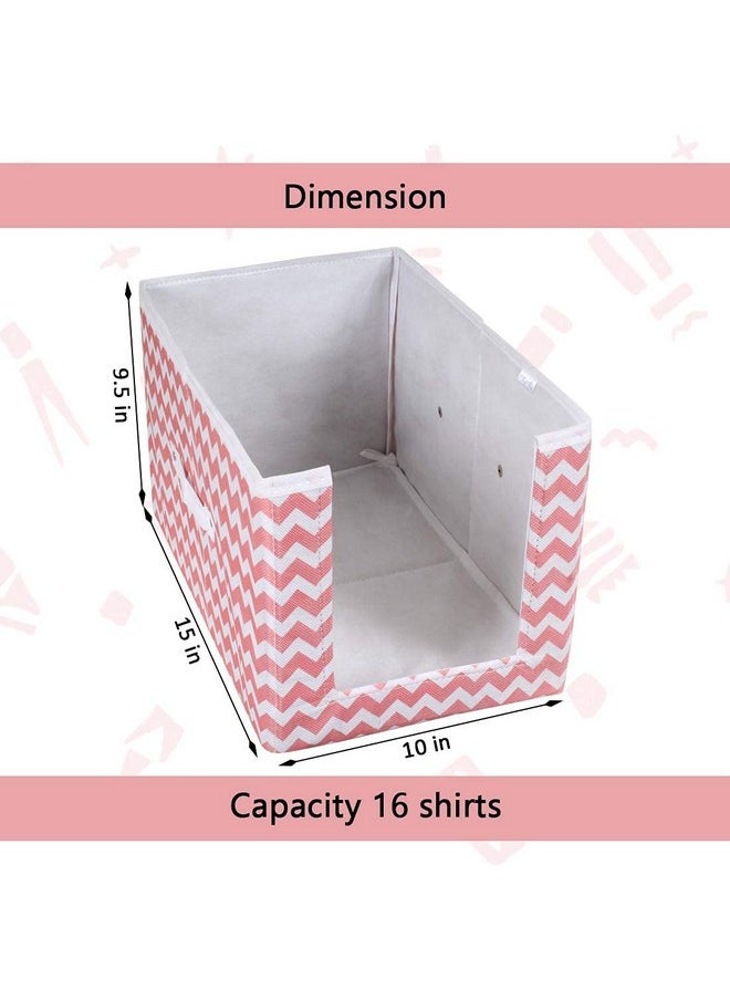 PrettyKrafts 2 Pcs Non Woven Large Capacity Shirt Stacker/Foldable & Stackable Closet Wardrobe Cupboard Organizer/Multipurpose Clothes Shelf Storage Box Organizer (Peach, 25x38x24 cm) - pzsku/Z338CBD138EBEDEB05D95Z/45/_/1736571378/2bcbe418-e249-48fe-9a87-6204ca92c765