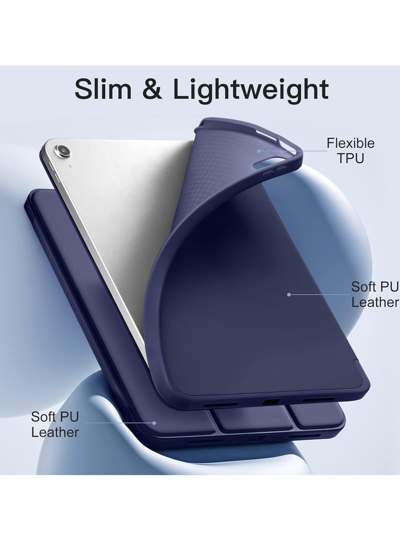 ELTRAZONE iPad 10th Generation 10.9 inch 2022 Case Flip Cover with Magnetic Closure Auto Wake/Sleep funtion having Pencil holder Slot Dark Blue - Image 5