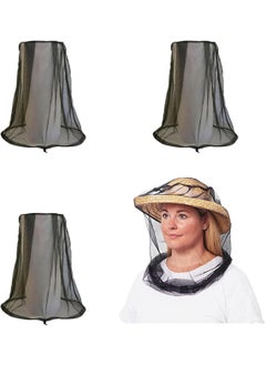 Tounlinx 4 Pcs Premium Mosquito Head Net Mesh, Extra Fine Holes, Insect Netting, Bug Face Shield, Soft Durable Fly Screen, Protection for no See um Midges Gnats, Carry Bag 