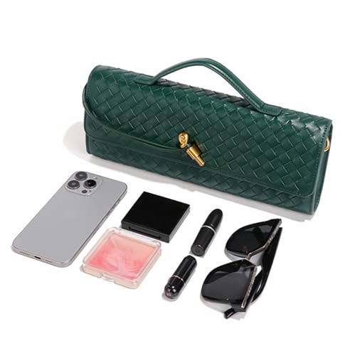 JYG Woven Handbag for Women Fashion Evening Shoulder Bag PU Leather Handmade Clutch Purse Gold Casual Crossbody Bags 2024 - Image 4