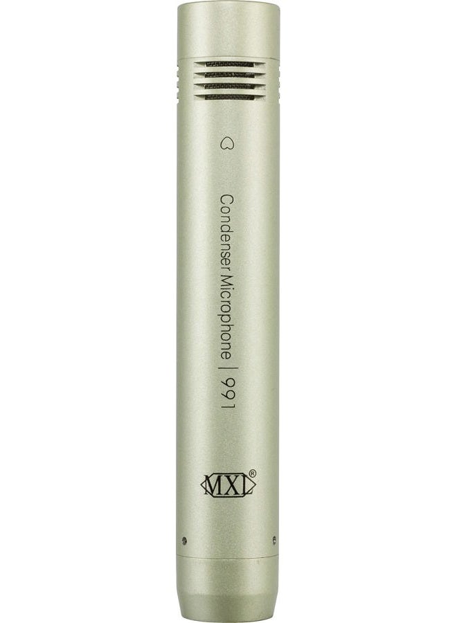 MXL 990/991 Large and Small Diaphragm Condenser Microphone Bundle Project/Home Studio Recording | XLR | Cardiod (Champagne) - Image 5