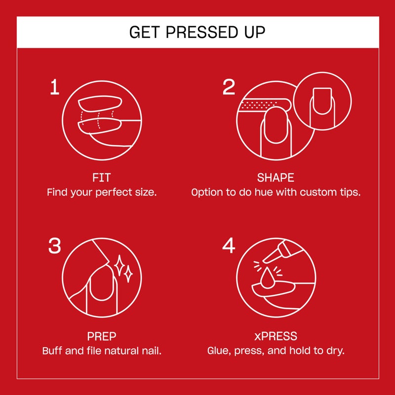 OPI On Point Big Candy Apple Red | Short Round Bright Red with Gold Glitter Nail Art Press On Nails | 24 Count with Nail Glue | Long Lasting, Reusable, Non-damaging | Fall 2025 Shades - Image 4