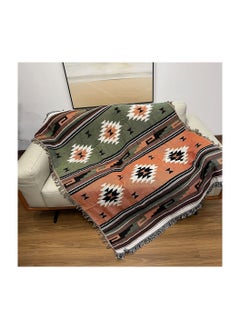Y&D Throw Blanket Southwest Blankets with Tassels, Cozy Reversible Southwestern Navajo Multi-Function for Couch Chair Sofa Bed Outdoor Travel 63 x 51 Inches  - Image 5