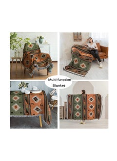 Y&D Throw Blanket Southwest Blankets with Tassels, Cozy Reversible Southwestern Navajo Multi-Function for Couch Chair Sofa Bed Outdoor Travel 63 x 51 Inches  - Image 3