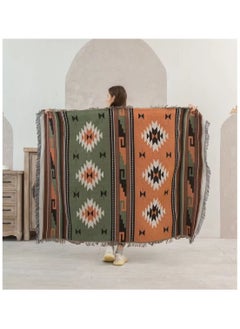 Y&D Throw Blanket Southwest Blankets with Tassels, Cozy Reversible Southwestern Navajo Multi-Function for Couch Chair Sofa Bed Outdoor Travel 63 x 51 Inches  - Image 2