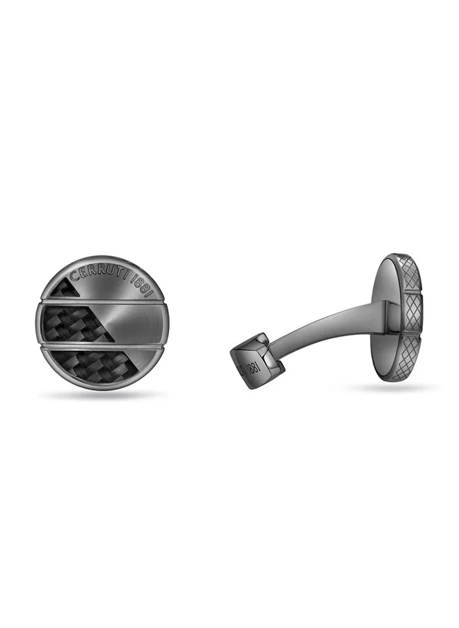 CERRUTI 1881 Cerruti 1881 Halves.2 Black Men's Cufflink – Timeless and Elegant Design