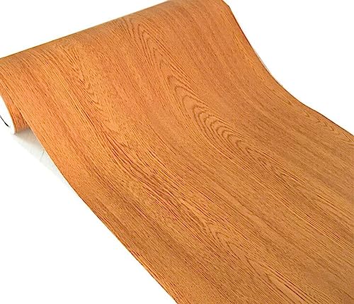 UPREDO Brown Wood Grain Adhesive Paper Wall Paper Vinyl Funitures Dresser Drawer Cabinet Sticker 158X197inch164ft Brown - Image 1