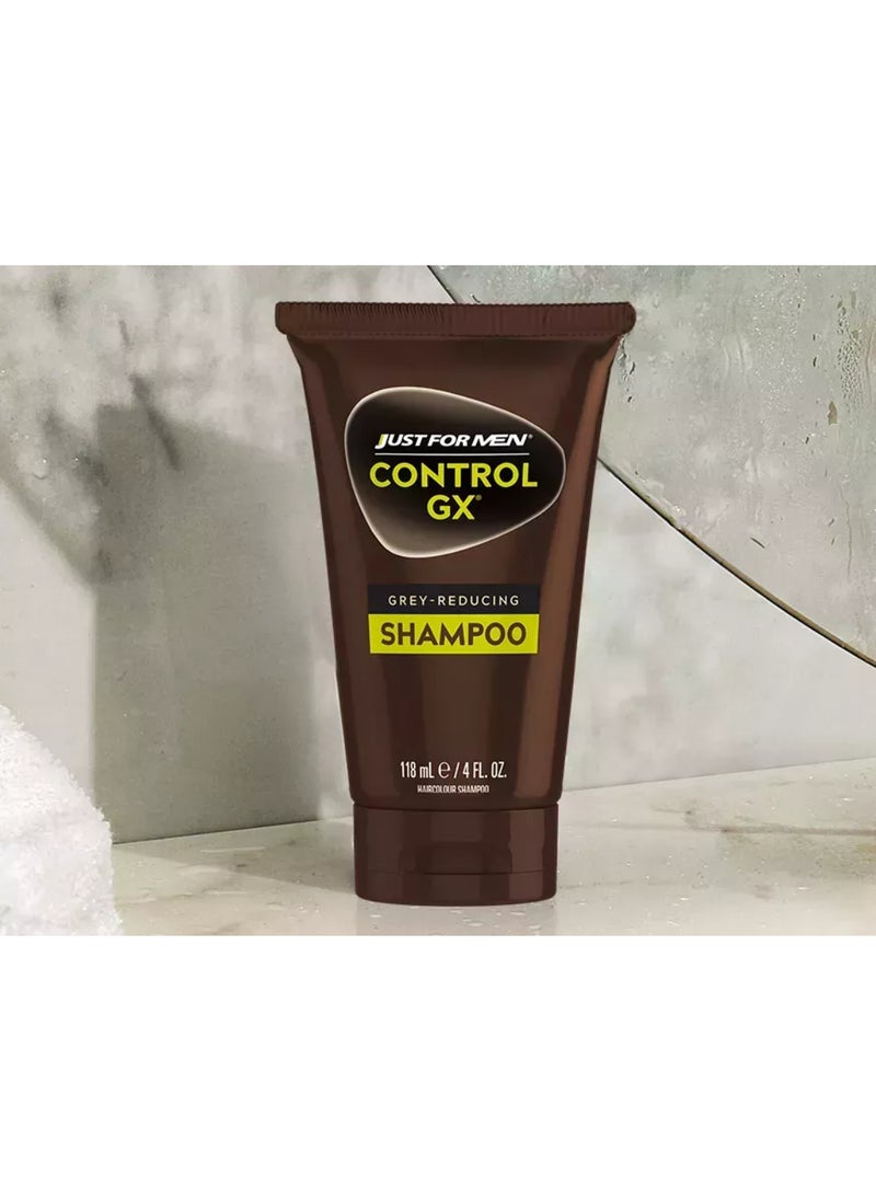 Grey-Reducing Shampoo  Control Gx Gradual Grey Coverage Shampoo With Biotin Aloe And Coconut Oil For Daily Use