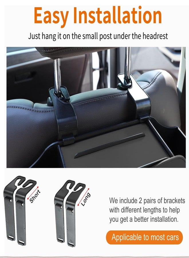 Sancaral Car Rear Backseat Extra Multifunctional Drink Cup Holder with Tissue Storage Box Organizer & Hooks for Auto Seat Back - Travel Accessories. Black - Image 4