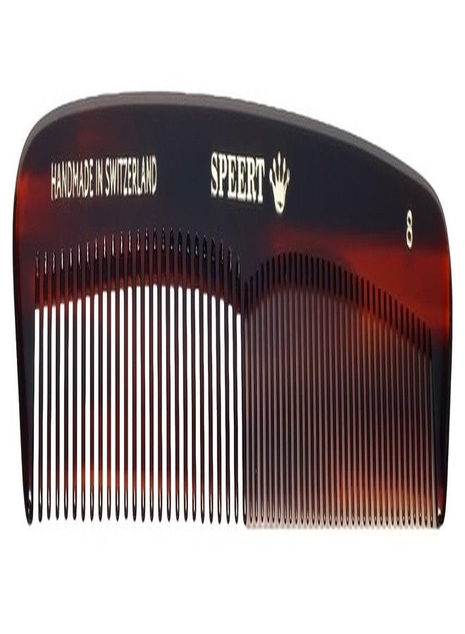 Speert #8 Acetate Tortoise Hairdressing Comb Men Women Thick Thin Curly Straight Hair Slick Styling Handmade in Switzerland - Image 2
