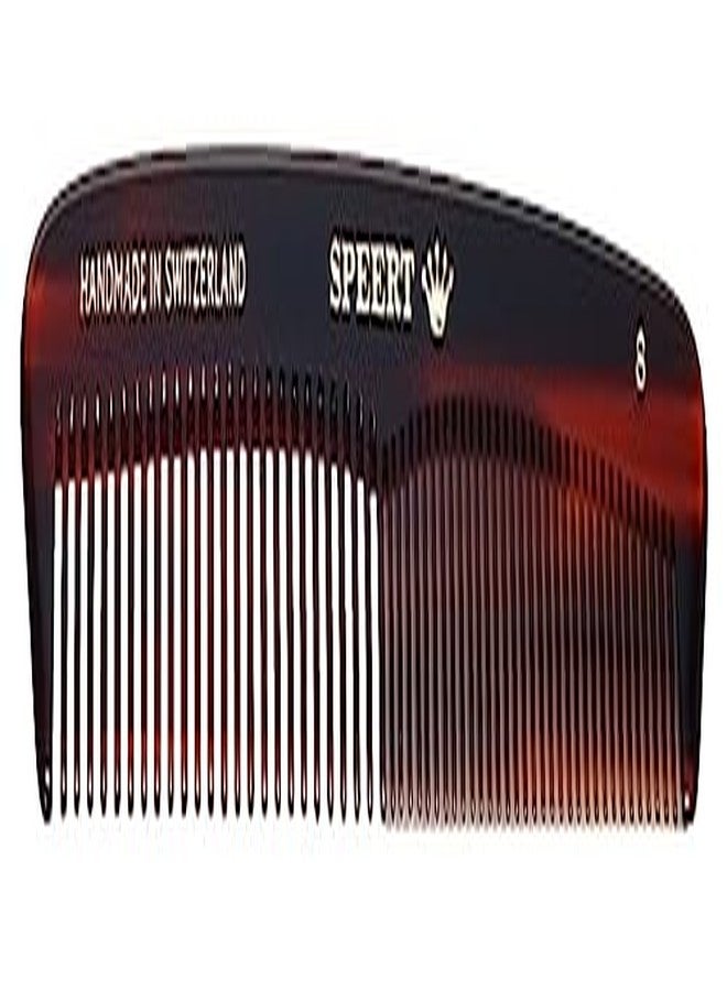 Speert #8 Acetate Tortoise Hairdressing Comb Men Women Thick Thin Curly Straight Hair Slick Styling Handmade in Switzerland - Image 1