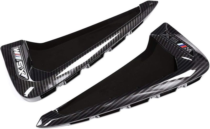 CHEYA Car Carbon Fiber Xdrive Emblem Shark Gills Side Air Flow Fender Vent Decoration Cover Trim for BMW X5 f15 X5M F85 2014-2018 (Carbon +M) - Image 3