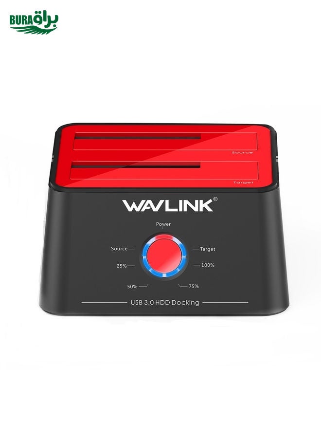 BURAQ Wavlink ST334U SSD Dual Bay External Hard Drive Docking Station USB 3.0 to SATA I/II/III(UK Plug) - Image 2
