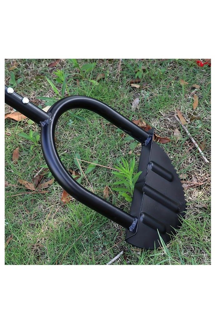 Edger Saw-Tooth, Edger Half Moon Lawn Edger with T-Grip, Sidewalk Grass Long Handled Step Edger - Image 2