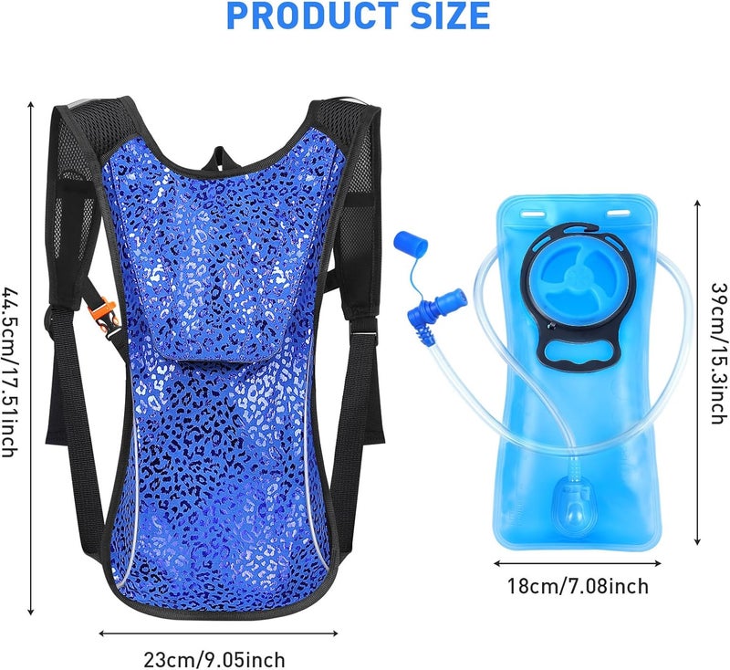 KUYOU Rave Hydration Pack, Hydration Backpack with 2L Hydration Bladder, Festival Essential Water Backpack for Hiking, Running, Cycling, and Music Festivals - Image 2