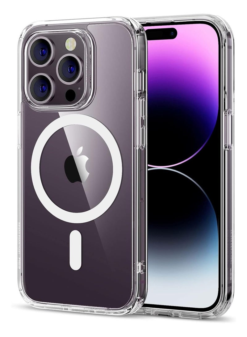 أكاليكس جراب مغناطيسي شفاف لهاتف iPhone 14 Pro ، مضاد للخدش والصدمات، يوفر حماية كاملة لعدسة الكاميرا، متوافق مع MagSafe، متوافق مع iPhone 14 Pro - Image 1