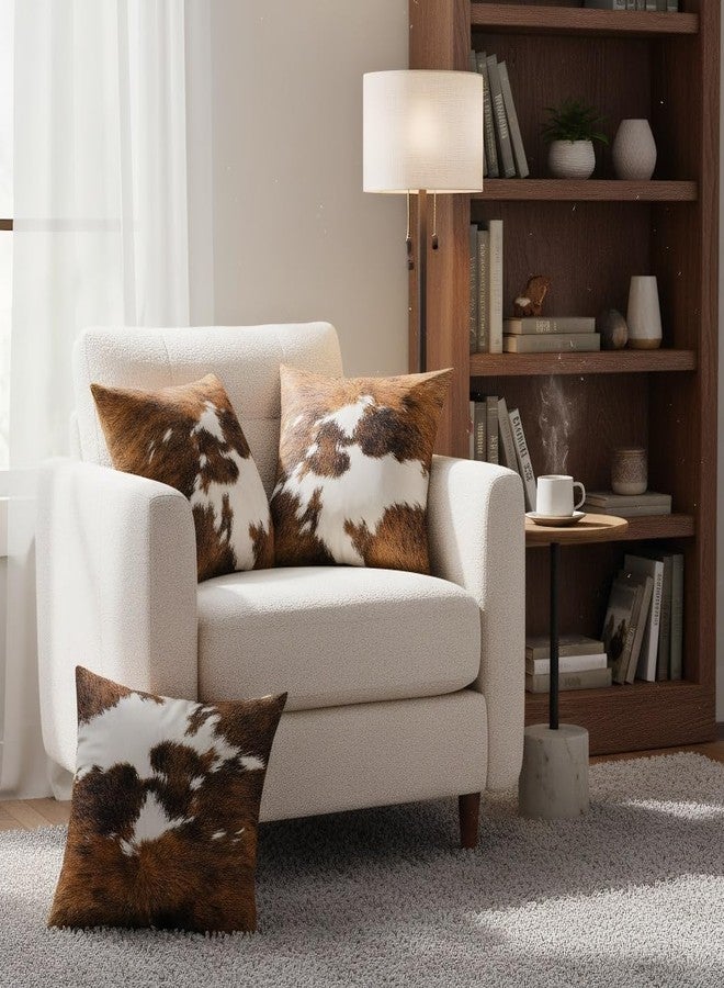 TOMWISH Pack of 2 Throw Pillow Covers Christmas Cowhide Printing Western 18x18 Pillow Cover,Decorative Throw Pillows Cushion Covers for Home Living Room Sofa Bedroom - Image 5