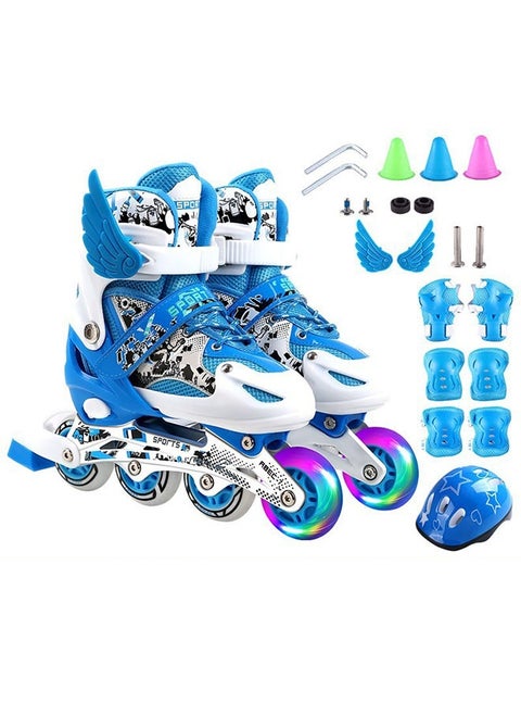 Adjustable Size Roller Skates, Inline Roller Skates for Kids, Light Up Single Row Skate Shoe, Adjustable Size Roller Skates, Inline Roller Skates for Kids, Light Up Single Row Skate Shoe
