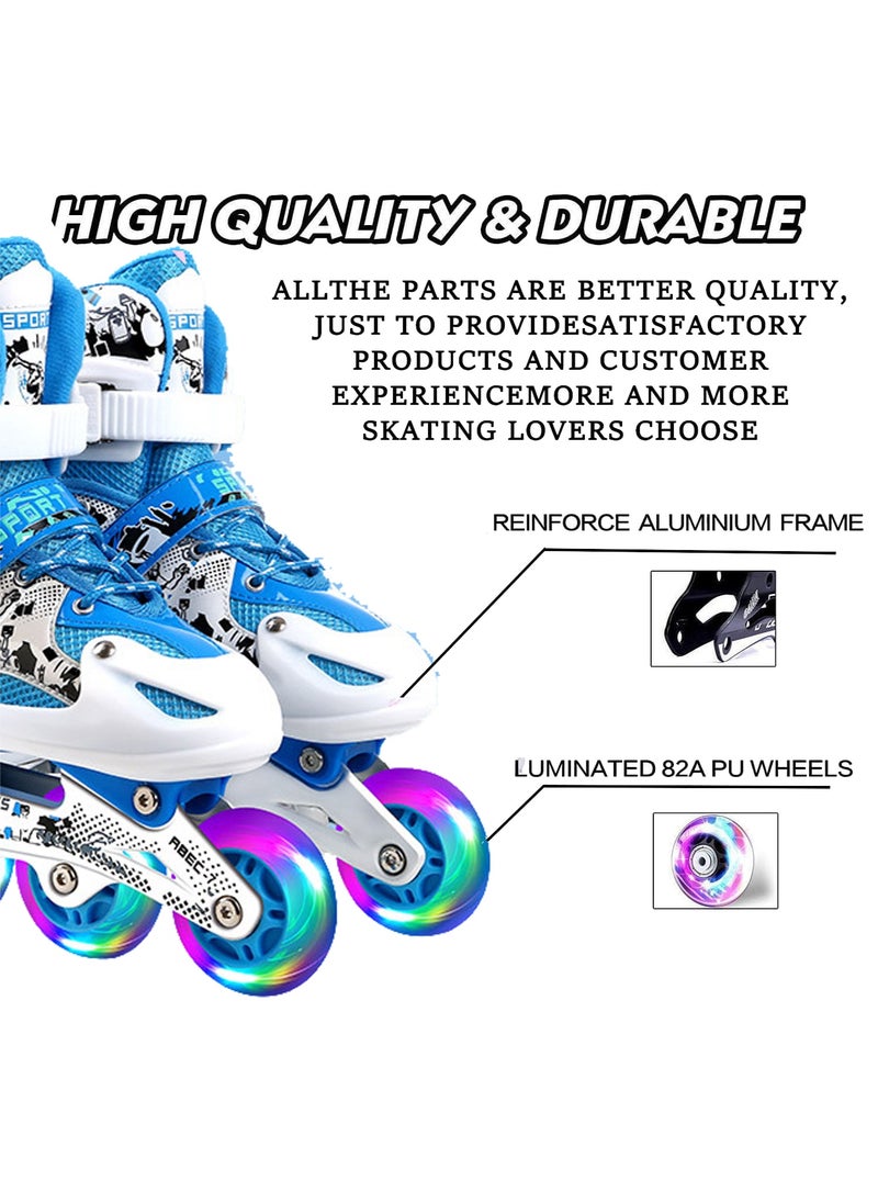 Adjustable Size Roller Skates, Inline Roller Skates for Kids, Light Up Single Row Skate Shoe, Adjustable Size Roller Skates, Inline Roller Skates for Kids, Light Up Single Row Skate Shoe