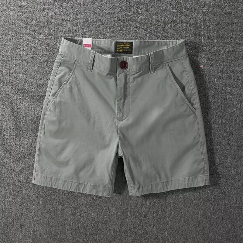 شورتات كاجوال للرجال مصنوعة من القطن الخالص بتصميم عصري للرجال، مناسبة للتجارة الخارجية - Image 1