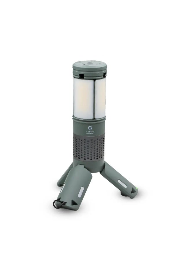 توبيز مصابيح تخييم تلسكوبية CPL-T25 الجديدة من Toby's قابلة لإعادة الشحن بقوة 7800 مللي أمبير في الساعة، وفانوس تخييم LED قابل للطي محمول مع ضوء RGB/SOS ومقاوم للماء بدرجة IPX4 للمشي لمسافات طويلة والتخييم في حالات الطوارئ - CPL T25 - Image 2