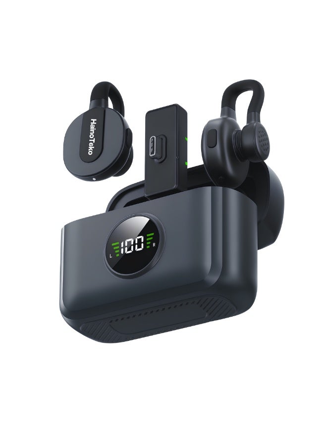 Haino Teko OWS MIC Wireless Lavalier Microphone – 2.4G Technology with Dual ANC+ENC Noise Cancellation – High-Definition Sound and Compatible with All Devices - Image 1