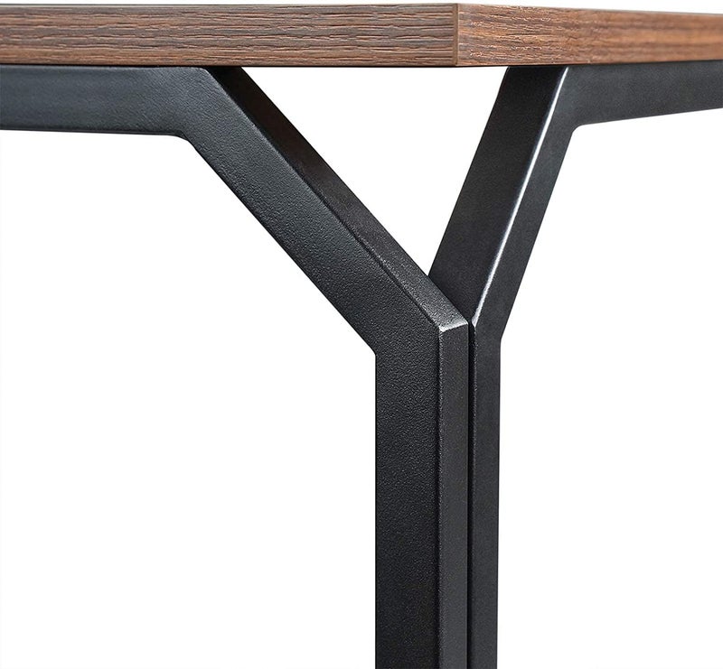 INDIAN DECOR 41347 End TableC Shaped Side Table with Wooden Shelf Metal Frame Nightstand for Living Room Bedroom Sofa Couch Black - Image 5