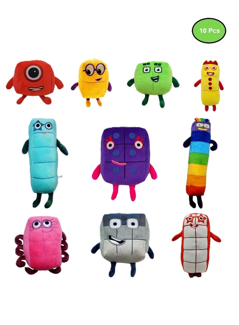 general 10 Pcs Numberblocks Plush Toys Set Best Gift For Boys And Girls - Image 1