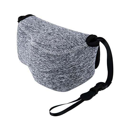 Fotasy JJC Grey Water Resistant Ultra Light Neoprene Camera Case, Pouch Bag, Compatible with Sony a6600 a6500 a6400 a6300 a6100 a6000 a5100 +16-50mm Lens Pancake Lense & Panasonic LX100 LX100 II Sigma FP - Image 4