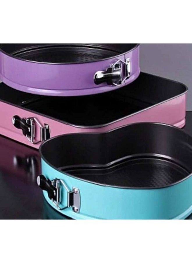 Group Tiger - Non -Stick Buckle Cake and Cheesecake Pan Set - 3 Various Shapes - Multicolour - Image 1