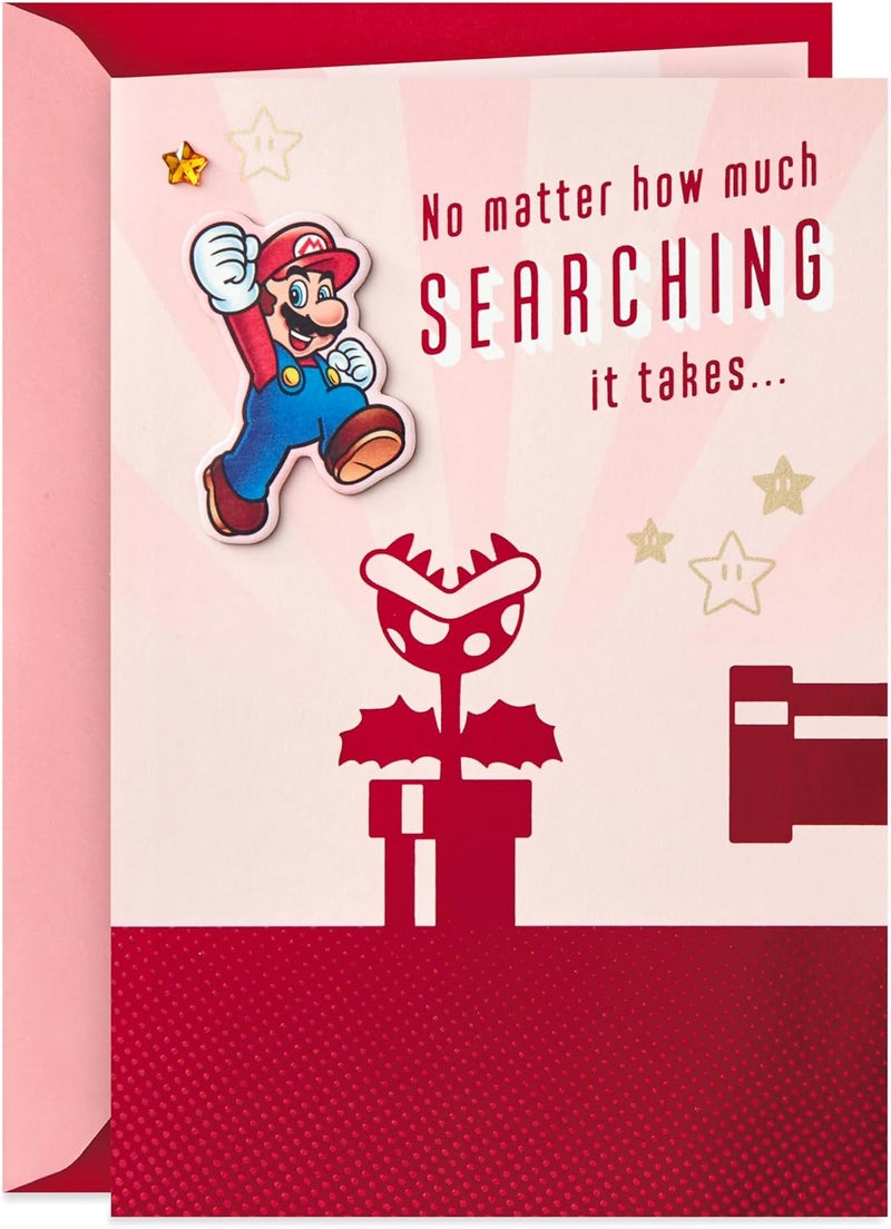 Hallmark Nintendo Super Mario Valentine's Day Card for Significant Other - Image 1