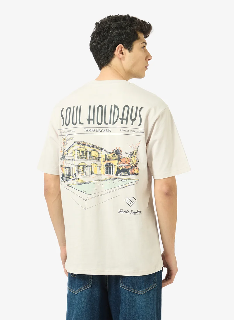 Ripples Mens Drop Shoulder T-shirt