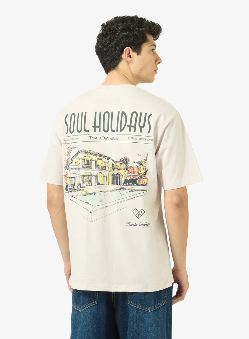 ريبلز مع نمشي Mens Drop Shoulder T-shirt