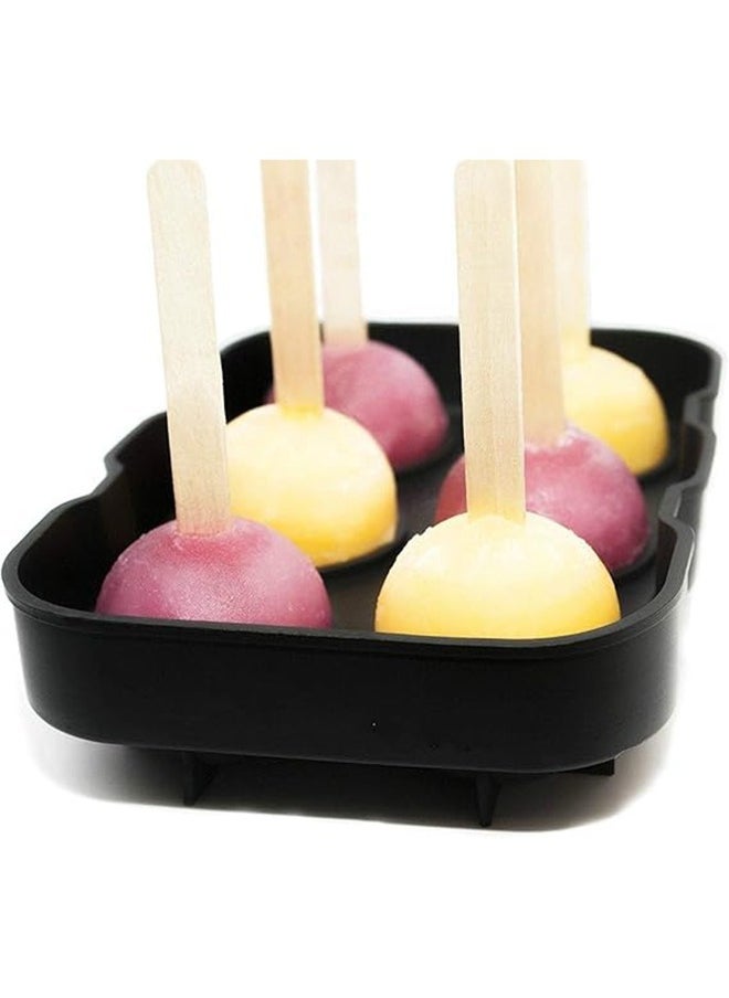 SKY-TOUCH - 2 Pack 6 Grid Square And Ice Cube Ball Tray Black - Image 1