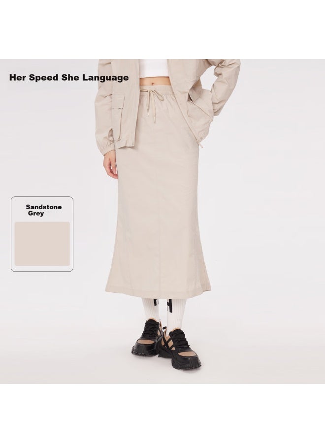 Her Speech Spring And Summer New Mountain Mist Cargo Outdoor High-waisted Skirt With Side Slit And Hip-hugging Design XL - Image 5